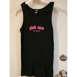 Y2K Hard Rock Las Vegas Pink Taco Tank Top Black XL